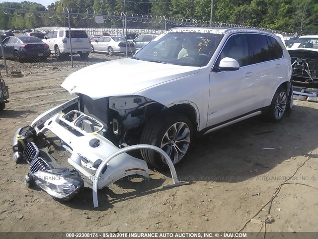 5UXKR0C59H0U50777 - 2017 BMW X5 XDRIVE35I WHITE photo 2