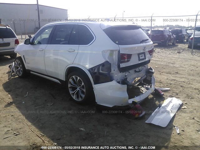 5UXKR0C59H0U50777 - 2017 BMW X5 XDRIVE35I WHITE photo 3