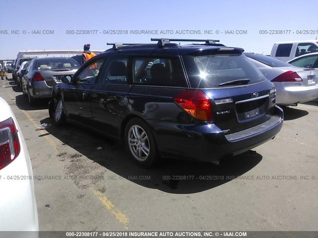 4S3BP626757312386 - 2005 SUBARU LEGACY 2.5I LIMITED BLUE photo 3