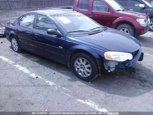 1C3EL46X66N238833 - 2006 CHRYSLER SEBRING BLUE photo 1