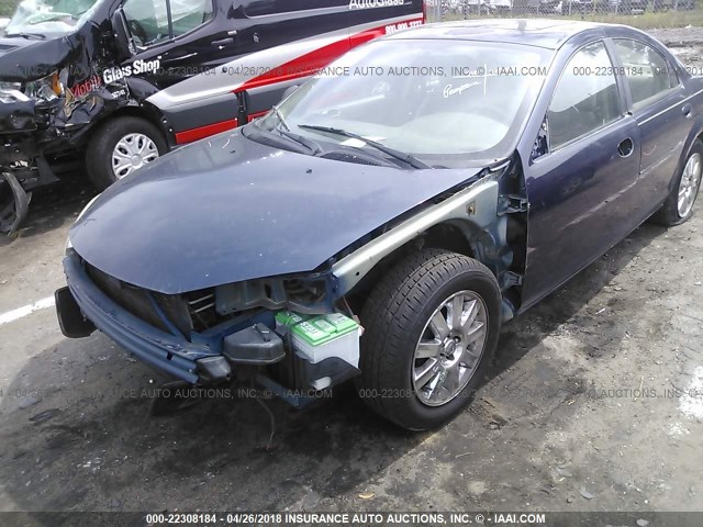 1C3EL46X66N238833 - 2006 CHRYSLER SEBRING BLUE photo 6