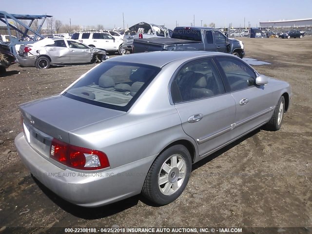 KNAGD126345357463 - 2004 KIA OPTIMA LX/EX SILVER photo 4