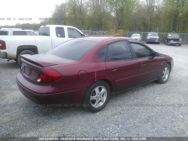 1FAFP55SX3G110505 - 2003 FORD TAURUS SES RED photo 4