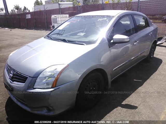 3N1AB6AP4CL758169 - 2012 NISSAN SENTRA 2.0/2.0S/SR/2.0SL GRAY photo 2