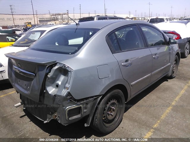 3N1AB6AP4CL758169 - 2012 NISSAN SENTRA 2.0/2.0S/SR/2.0SL GRAY photo 4