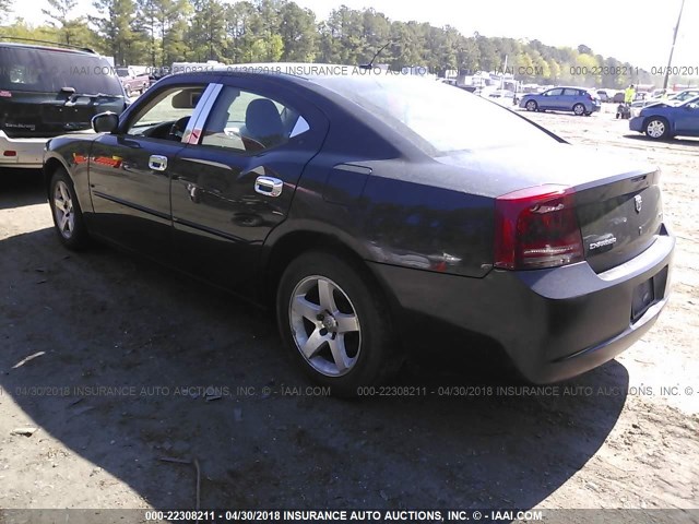 2B3KA33GX8H100938 - 2008 DODGE CHARGER SXT BLACK photo 3