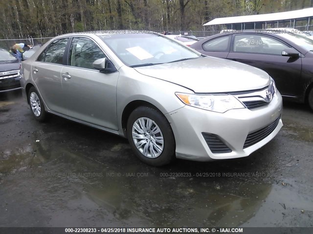 4T4BF1FK3ER351587 - 2014 TOYOTA CAMRY L/SE/LE/XLE BEIGE photo 1