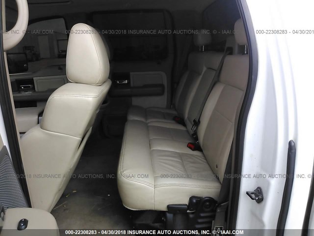 1FTPW12514KA83346 - 2004 FORD F150 SUPERCREW WHITE photo 8