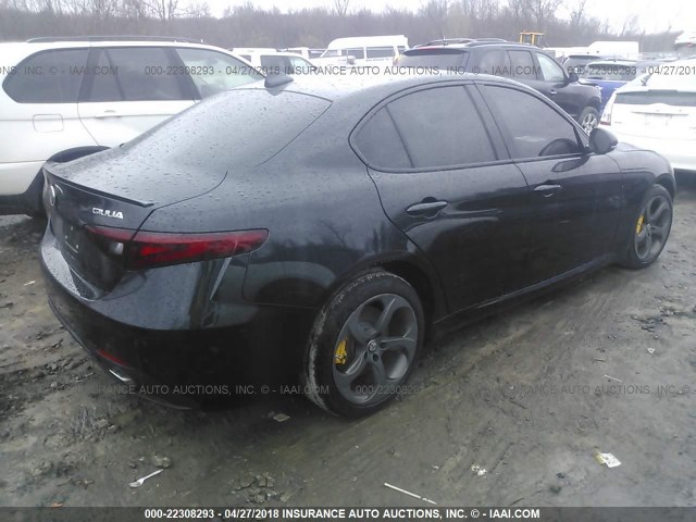 ZARFAEDN0H7544307 - 2017 ALFA ROMEO GIULIA Q4 BLACK photo 4