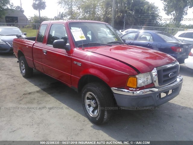 1FTYR14UX4PA57461 - 2004 FORD RANGER SUPER CAB RED photo 1