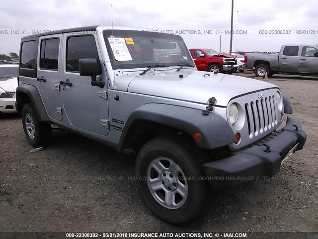 1C4BJWKG7CL102322 - 2012 JEEP WRANGLER UNLIMITE SPORT SILVER photo 1