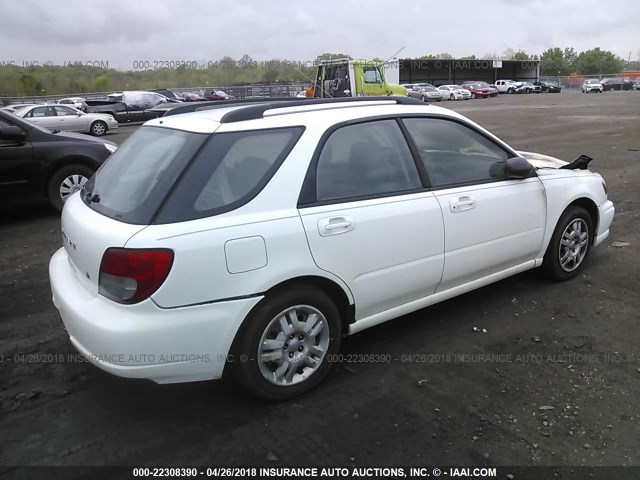 JF1GG65522H802299 - 2002 SUBARU IMPREZA TS WHITE photo 4