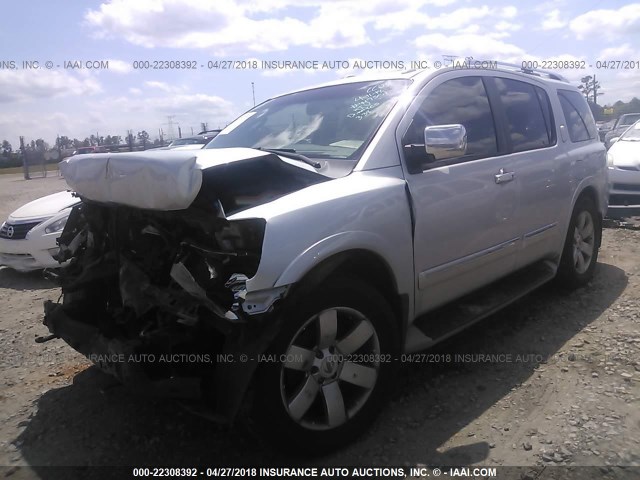 5N1BA0ND3BN604628 - 2011 NISSAN ARMADA SV/SL/PLATINUM SILVER photo 2