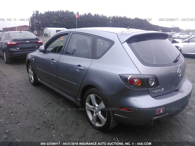 JM1BK143841134364 - 2004 MAZDA 3 HATCHBACK GRAY photo 3