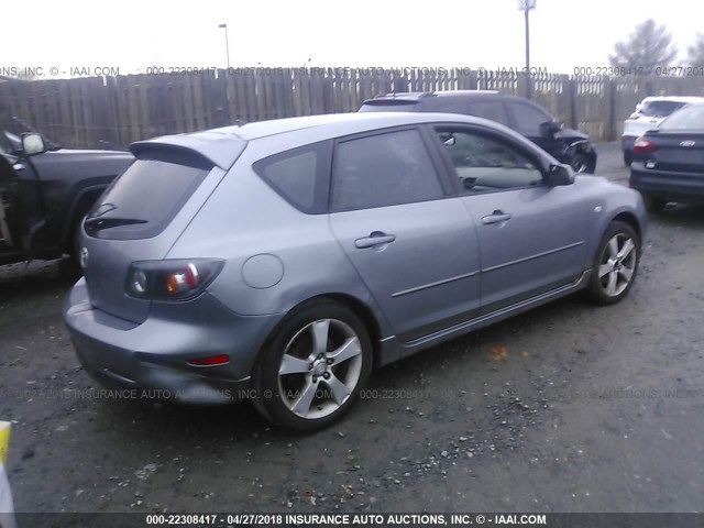 JM1BK143841134364 - 2004 MAZDA 3 HATCHBACK GRAY photo 4