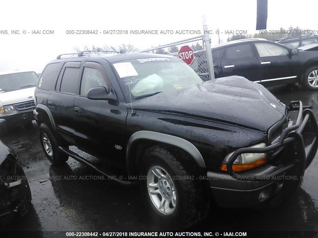 1B4HS38N12F190807 - 2002 DODGE DURANGO SPORT/SXT BLACK photo 1