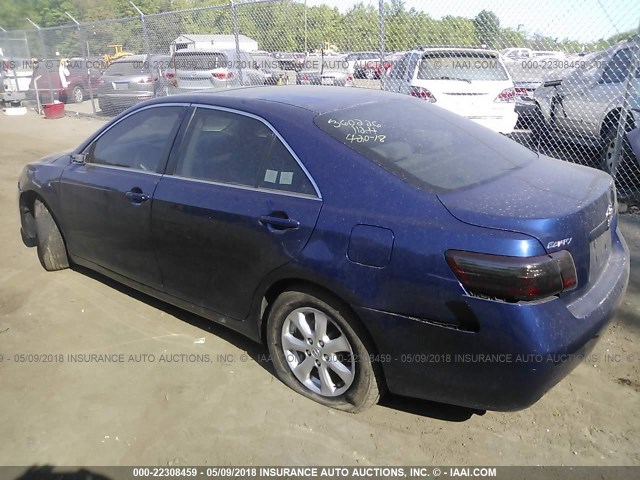 4T1BK46K47U013786 - 2007 TOYOTA CAMRY NEW GENERAT LE/XLE/SE BLUE photo 3