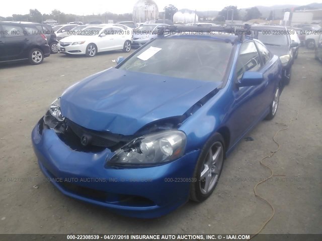 JH4DC530X6S001282 - 2006 ACURA RSX TYPE-S BLUE photo 2