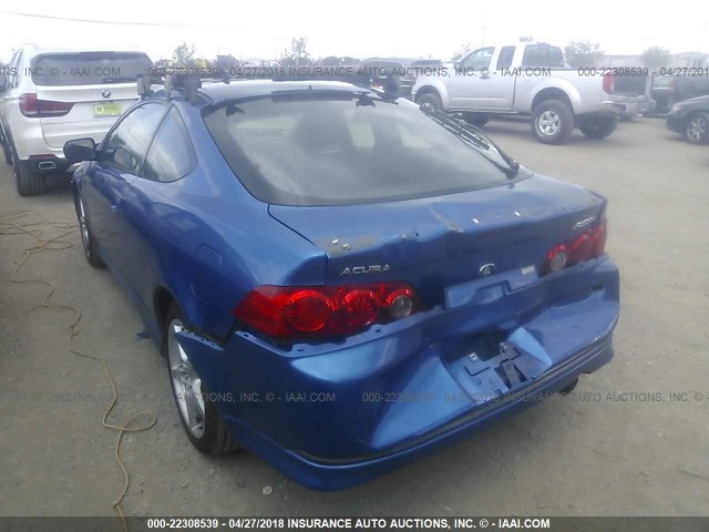 JH4DC530X6S001282 - 2006 ACURA RSX TYPE-S BLUE photo 3
