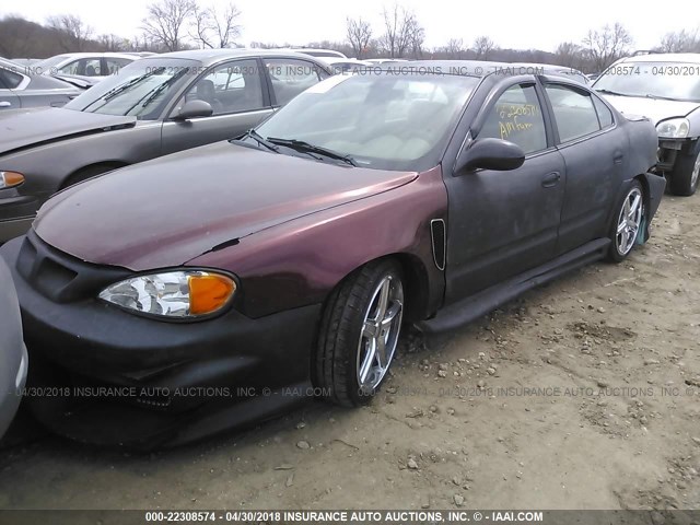 1G2NF52F42C129979 - 2002 PONTIAC GRAND AM SE1 MAROON photo 2