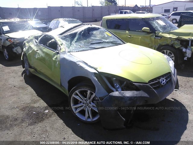 KMHHU6KH6AU020286 - 2010 HYUNDAI GENESIS COUPE 3.8L GREEN photo 1