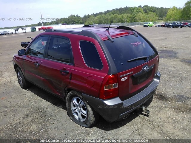 KNDJF723867222515 - 2006 KIA NEW SPORTAGE  RED photo 3