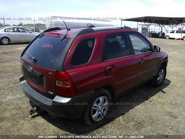 KNDJF723867222515 - 2006 KIA NEW SPORTAGE  RED photo 4