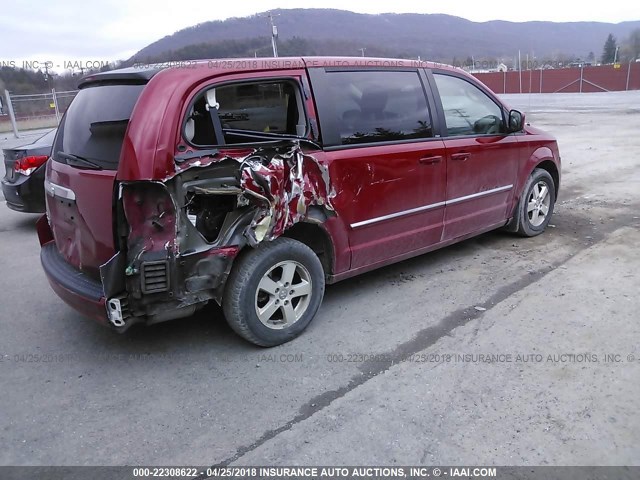 2D8HN54P18R752723 - 2008 DODGE GRAND CARAVAN SXT RED photo 4