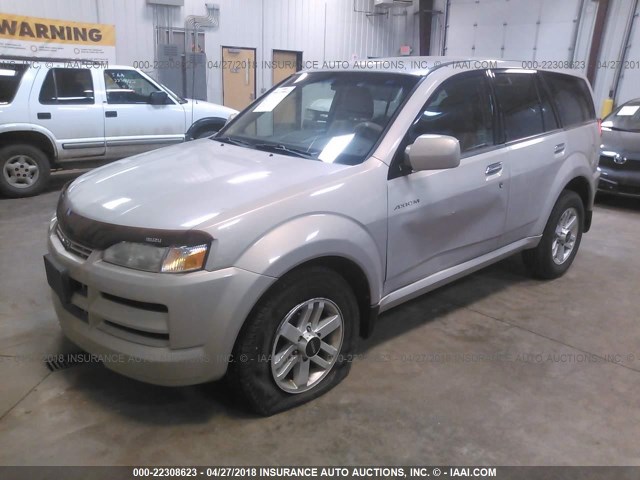 4S2DF58X624610418 - 2002 ISUZU AXIOM XS Gümüş foto 2