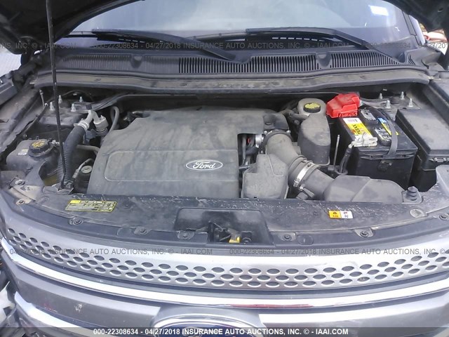 1FMHK7F85BGA88424 - 2011 FORD EXPLORER LIMITED 灰色 照片 10