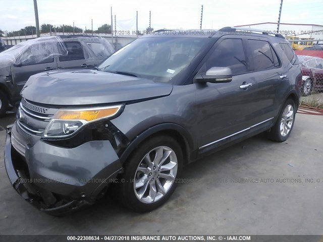 1FMHK7F85BGA88424 - 2011 FORD EXPLORER LIMITED GRAY photo 2