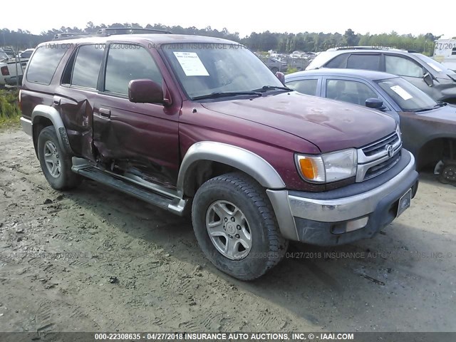 JT3HN86R219049291 - 2001 TOYOTA 4RUNNER SR5 MAROON photo 1