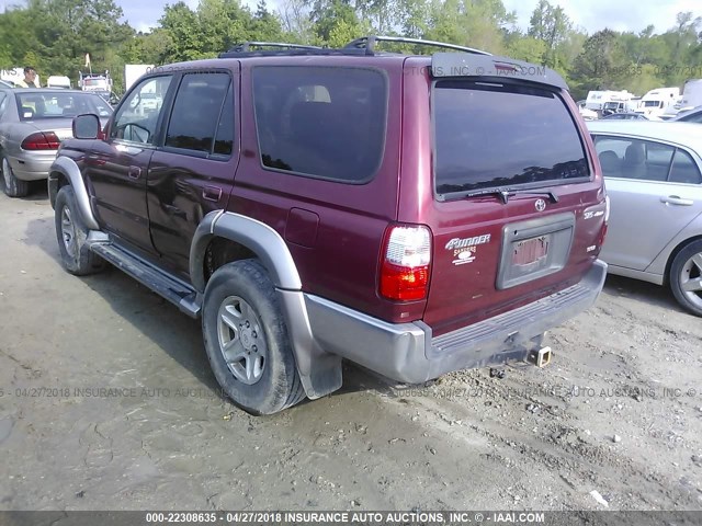 JT3HN86R219049291 - 2001 TOYOTA 4RUNNER SR5 MAROON photo 3