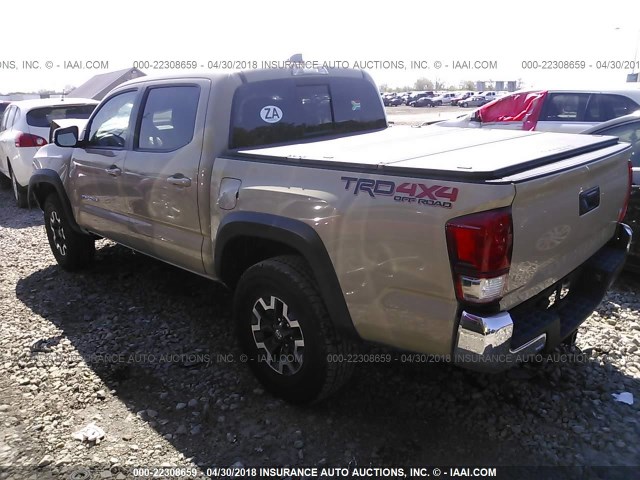 3TMCZ5AN7HM084160 - 2017 TOYOTA TACOMA DBL CAB/SR/TRDSPT/OR/PRO Қоңыр фото 3
