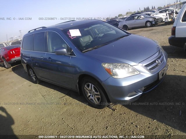 5FNRL38616B104712 - 2006 HONDA ODYSSEY EXL ლურჯი ფოტო 1