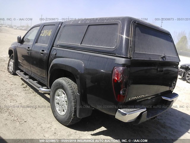 1GTDT136X58159339 - 2005 GMC CANYON BLACK photo 3