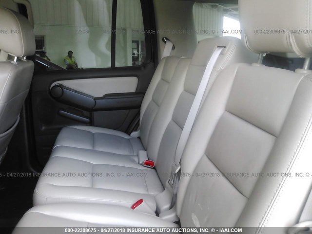 1FMEU63E78UA74648 - 2008 FORD EXPLORER XLT BLACK photo 8