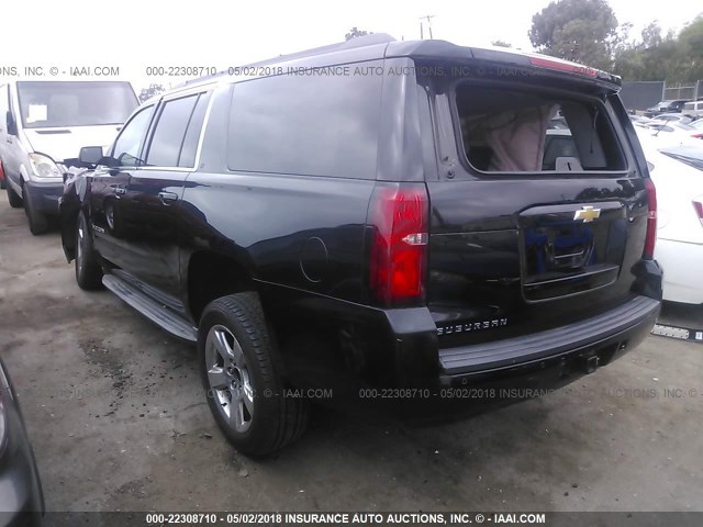 1GNSCJKC2FR171647 - 2015 CHEVROLET SUBURBAN C1500 LT BLACK photo 3