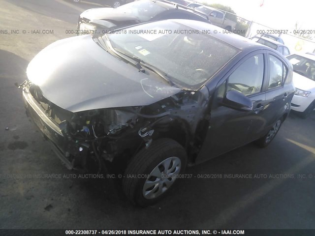 JTDKDTB36D1555685 - 2013 TOYOTA PRIUS C GRAY photo 2