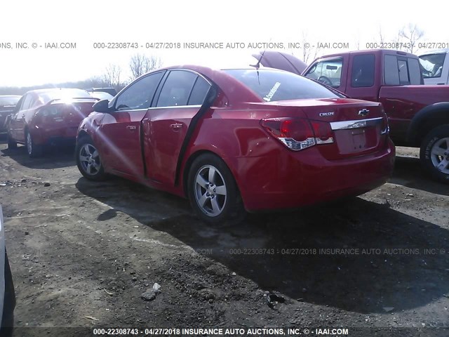 1G1PC5SB3E7468555 - 2014 CHEVROLET CRUZE LT RED photo 3