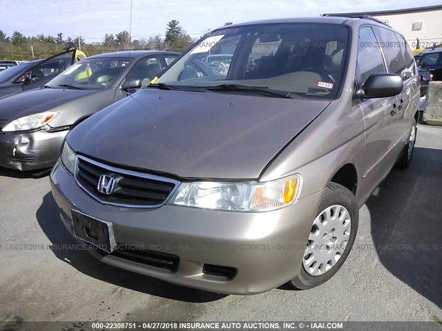 5FNRL18524B081286 - 2004 HONDA ODYSSEY LX GOLD photo 2