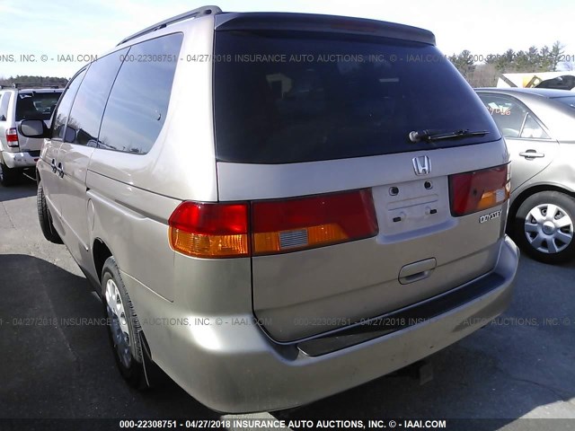 5FNRL18524B081286 - 2004 HONDA ODYSSEY LX GOLD photo 3