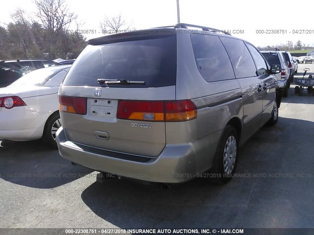 5FNRL18524B081286 - 2004 HONDA ODYSSEY LX GOLD photo 4