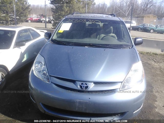 5TDZA23CX6S584791 - 2006 TOYOTA SIENNA CE/LE BLUE photo 6