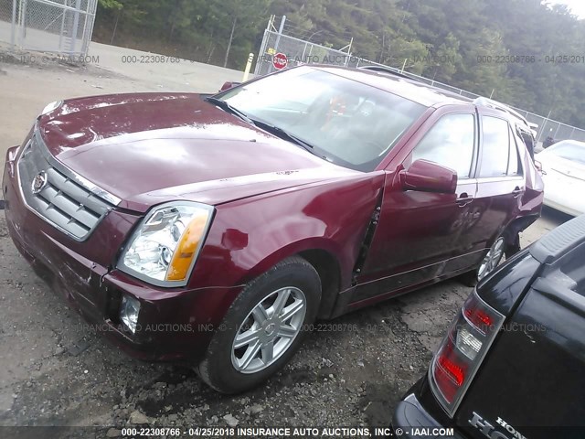 1GYEE637740188177 - 2004 CADILLAC SRX RED photo 2