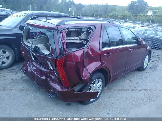 1GYEE637740188177 - 2004 CADILLAC SRX RED photo 4