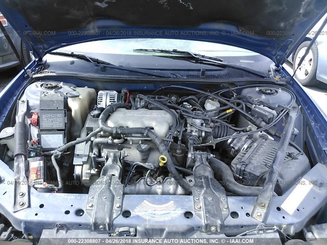 2G1WW12EX49174962 - 2004 CHEVROLET MONTE CARLO LS BLUE photo 10