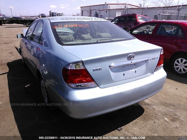 4T1BE32K85U501224 - 2005 TOYOTA CAMRY LE/XLE/SE Light Blue photo 3