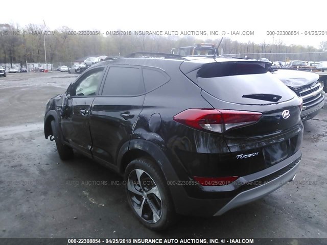 KM8J33A22HU562284 - 2017 HYUNDAI TUCSON LIMITED/SPORT AND ECO/SE BLACK photo 3