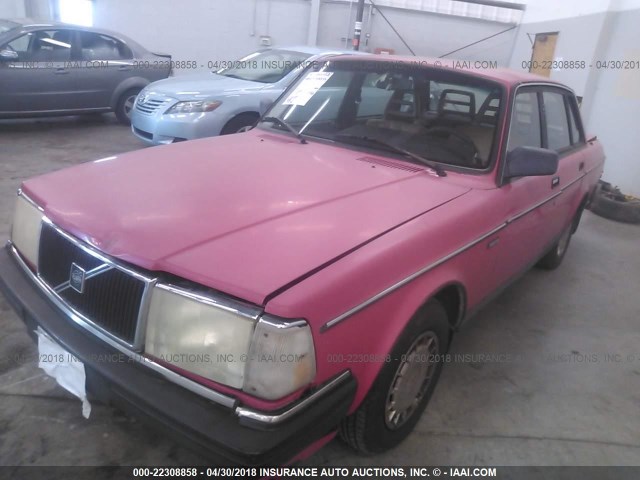 YV1AA8246L1423030 - 1990 VOLVO 240 DL PINK photo 2
